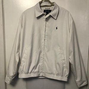 POLO🏇🏻RALPH LAUREN FULL ZIP WHITE JACKET MEDIUM